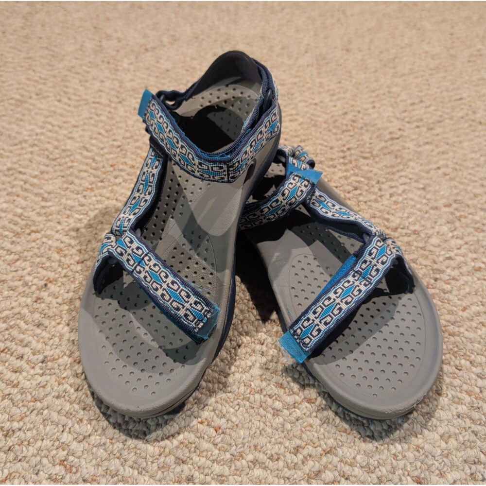 Teva Hurricane 3 Sport Sandals Womens 8 Blue Gray Strappy Hiking Trail Outdoor